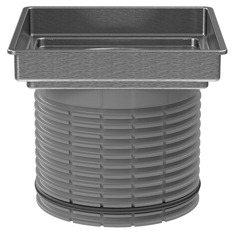 Gitterhalter Ø 110mm/Edelstahl A4 132x132mm, inkl. O-Ring.