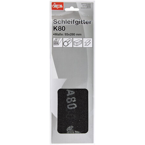 Gitterleinen Schleifpapier Trockenbau Schleifgitter Set 93 x 280 mm K80