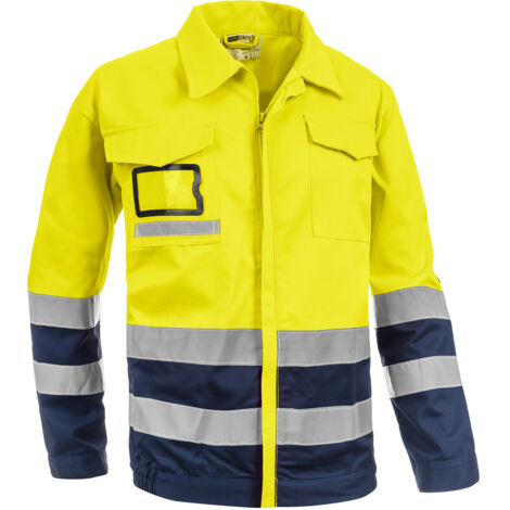 GIUBBINO ALTA VISIB. GIALLO/BLU