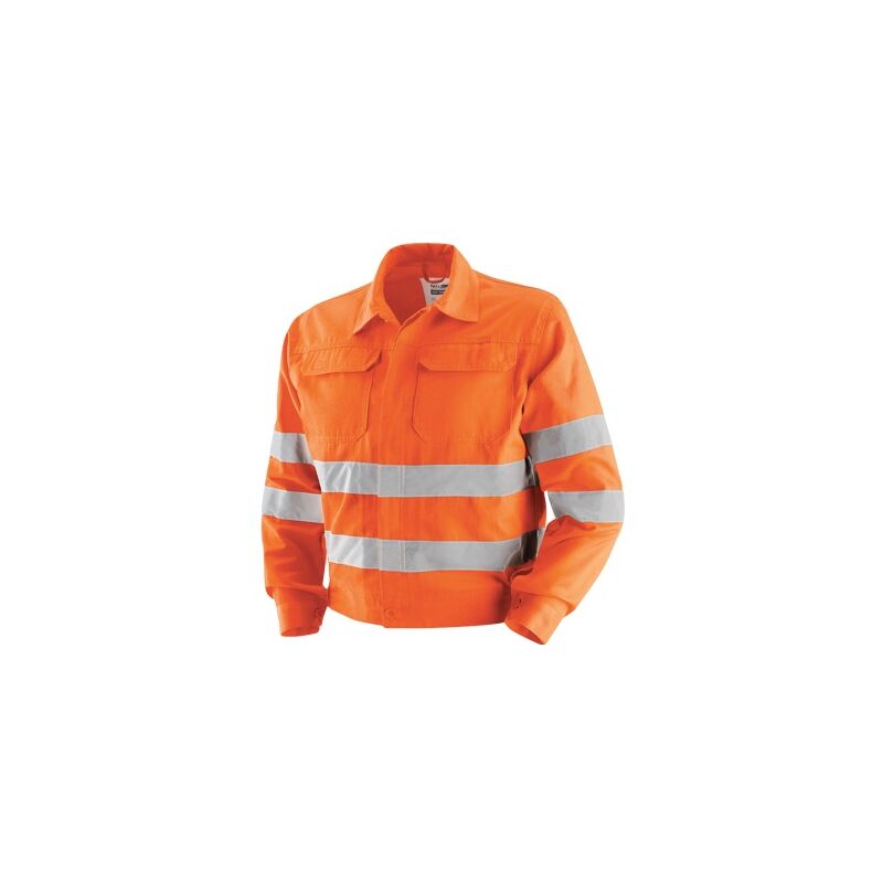 Image of Giubbino giacca alta visibilità arancione con fasce retroriflettenti catarinfrangenti - xxl