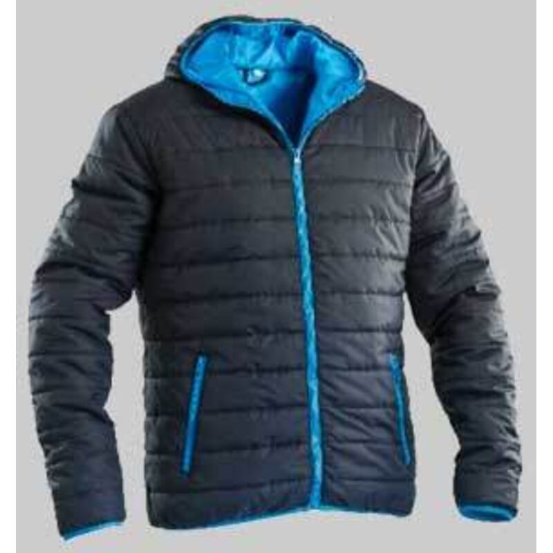 Giubbino imbottito con cappuccio blu tg. xxl