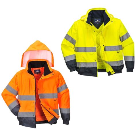Giubbotto Bomber alta visibilità impermeabile Portwest C468 2 in 1 - XL - Arancione