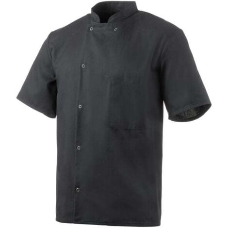 Giubbotto da cucina unisex a maniche corte Robur Inox Nero XS