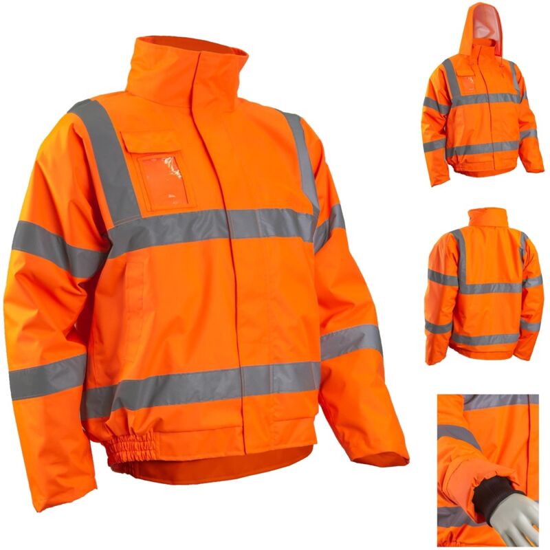 Image of Bomber Alta Visibilita con Cappuccio Soukou Arancio l