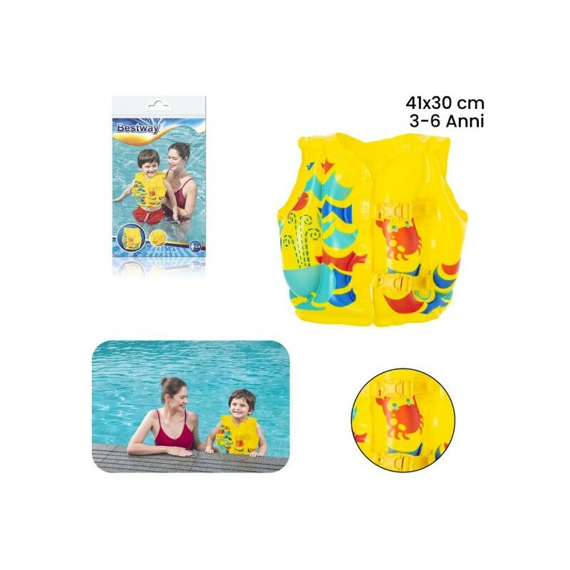 Chaleco Flotante Tropical Natacion Niños 41X30Cm Mar Playa Piscina 32069