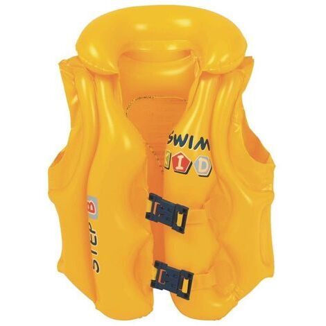 Giubbotto Salvagente Bambini - Gonfiabile, Regolabile Per Piscina E Spiaggia 3-15 Anni