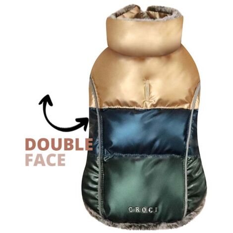 Giubbotto imbottito Double Face modello Rhapsody per cani: 40 cm