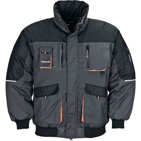 Giubbotto pilota taglia XL grigio scuro / nero / arancio TERRATREND