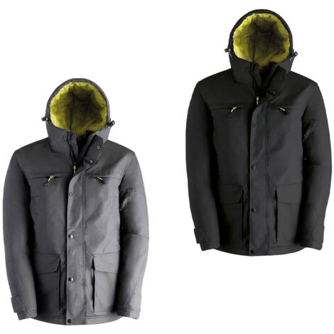 GIUBOTTO GIACCA DA LAVORO PARKA SLICK IMPERMEABILE ANTIVENTO GRIGIO L/XL KAPRIOL, "XL"
