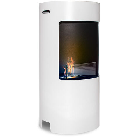 Homcom - HOMCOM Chimenea de Bioetanol de Suelo 25x25x60 cm