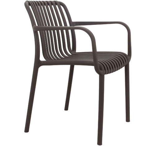 GIULY POLTRONA IMPILABILE IN POLIPROPILENE 58X57X80 CM TAUPE