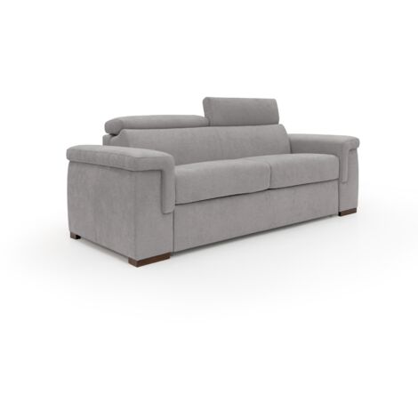 Giunone Divano letto mat. H18 200 cm (mat. 120x197 cm) grigio chiaro
