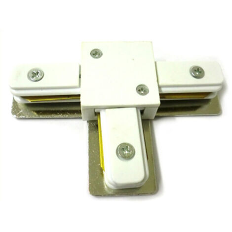 Giunto a T Connettori Per Binario Dei Faretti Led A Binario Modello T Colore Bianco Per Mono Fase