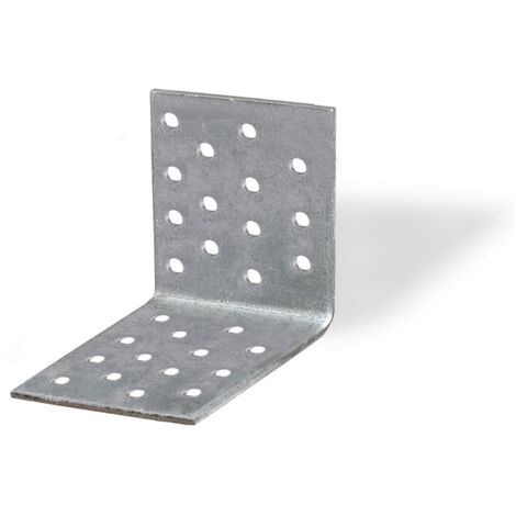 Giunto ad angolo forato mm 2,5 40x40x60 zincato set 2 pezzi - masidef