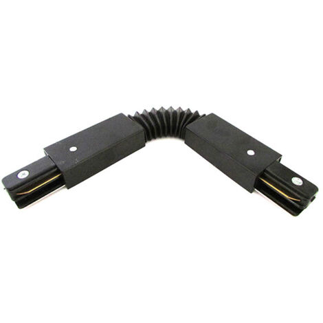 Giunto Connettore Curva Flessibile Per Binario Mono Fase Colore Nero Doppio Teste Per Mono Fase
