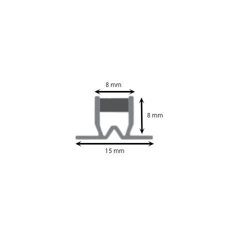 Giunto di dilatazione in plastica 2 metri : Modello - 8X8MM TRASPARENTE