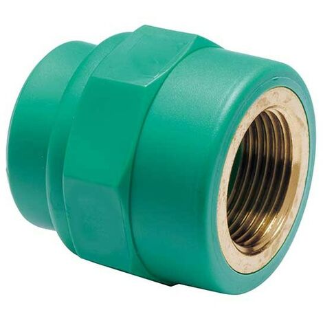 Giunto dritto filettato femmina in pp-r / ottone : Diametro - 32X3/4"