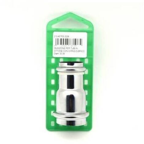 GIUNZIONE PER TUBI IN OTTONE CON O-RING S-BRICO Misura: Diam. 32-26