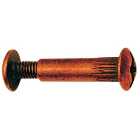 GIUNZIONE X MOBILI BRONZATA MM. 8X30-VITE 15. Prezzo per 1 pezzo.