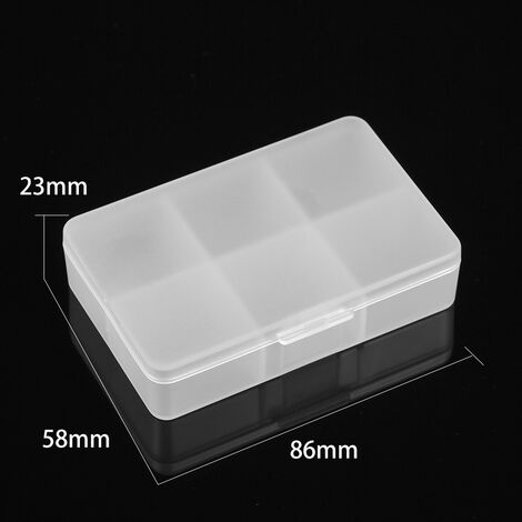 50pc Plastique Transparent Bijoux Perles Pilules Boîtes de rangement petit rond conteneurs 
