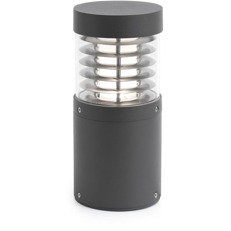 Faro Giza - Pi&eacute;destal Ext&eacute;rieur &Agrave; Led Gris Fonc&eacute; Clair Ip54