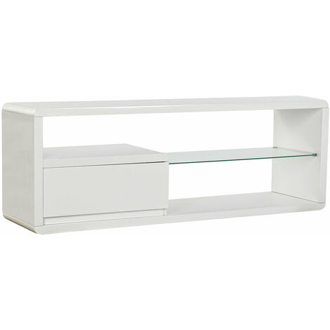Gla TV -Möbel MDF 140x40x 50 weißer Kristall MDF Multicolor -Farbfamilie Buffets Et Möbel Details Details