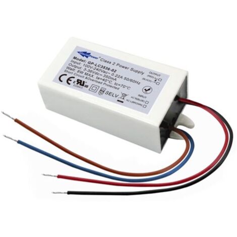 Glacial Power LED-SCHALTNETZTEIL - 1 AUSGANG - 8 W - 350 mA - 3  36 VDC - KONSTANTSTROM
