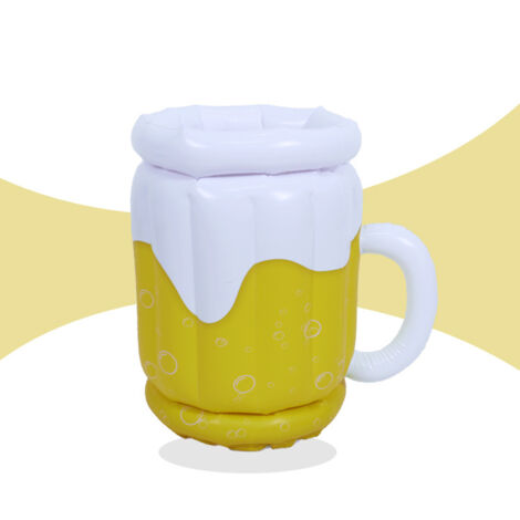 Glacière à bière gonflable 50x30cm, résistante à la chaleur et écologique, seau à glace pliable pour extérieur, double protection en PVC.