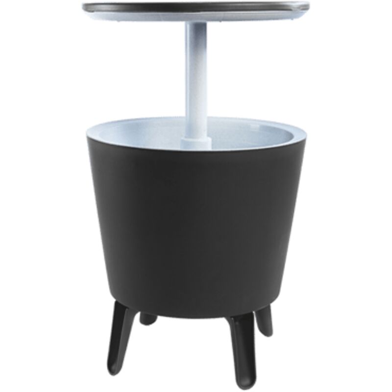 Table glacière cool bar, table d'appoint, table cocktail en résine, Gris - 30L - 49.5x49.5x57 - Keter