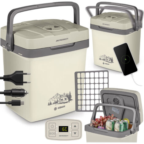 Glacière de voyage Berdsen Icemax 26 litres, mode ECO - crème