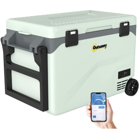 Glacière électrique 42,5L avec application, -20°C à 20°C, verte