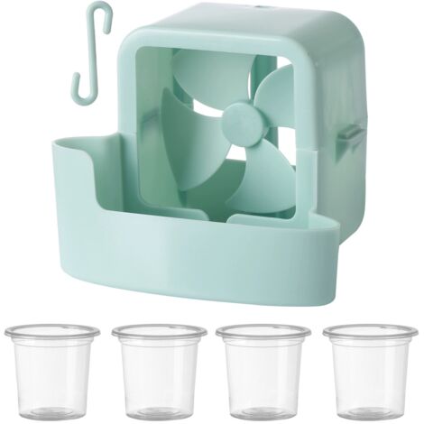 Glacière portable avec crochet, bleue, 1 unité, ventilateur à glace pour un refroidissement rapide, ajoutez des glaçons sur la table