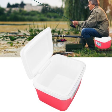 Glacière Portative Dual Temp EPS Rouge 5L avec Poignée et Sacs de Glace pour Camping et Voiture