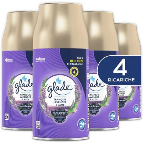 Glade Automatic Spray Ricarica, Fragranza Lavanda e Gelsomino - Confezione Scorta 4x269ml