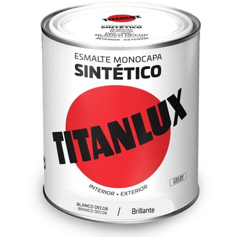 Glänzend weiße, einschichtige, synthetische Emaille-Dekoration, 750 ml, Titanlux