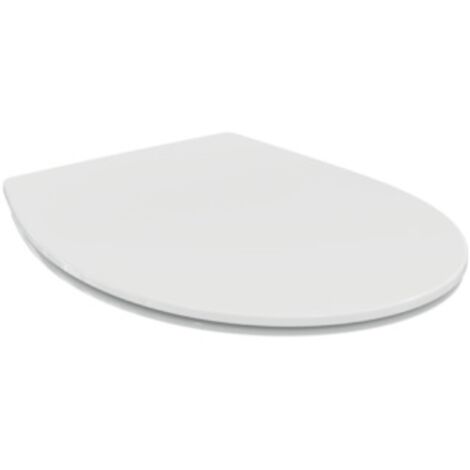 Glänzend weißer Toilettensitz mit Kunststoffscharnieren - Ideal Standard Eurovit
