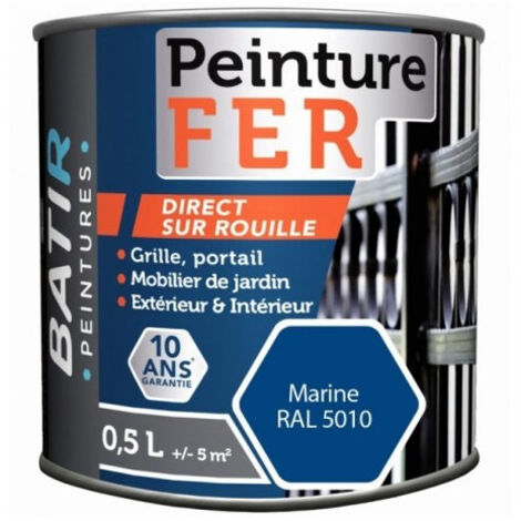 Glänzende Eisen-Baufarbe 2,5 Liter Marine - Batir