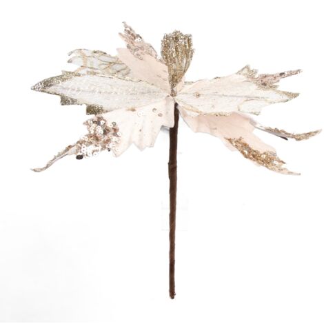 Glänzende künstliche Weihnachtsblume zur Dekoration des Weihnachtsbaums