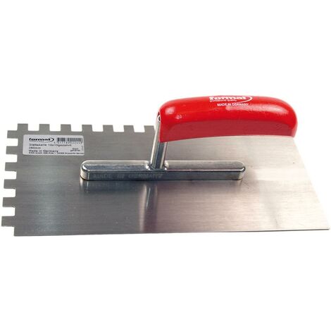 Glättekelle gezahnt rostfrei 280x130mm 6x6mm FORMAT