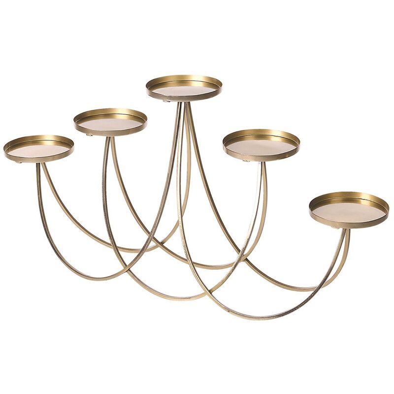 Glam Candle Holder 5 Candles Metal Candelabra Buaran