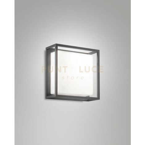 GLAMMY APPLIQUE GRIGIO SCURO DA ESTERNO ATTACCO E27 2 LUCI IP54