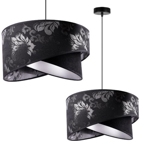 GLAMOUR SCHWARZ HÄNGENDE DECKENLEUCHTE KRONLEUCHTER