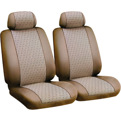 Glamur, coppia coprisedili anteriori in jacquard, universali - Beige