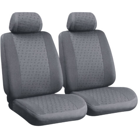Glamur, Coppia Coprisedili Anteriori In Jacquard, Universali - Grigio
