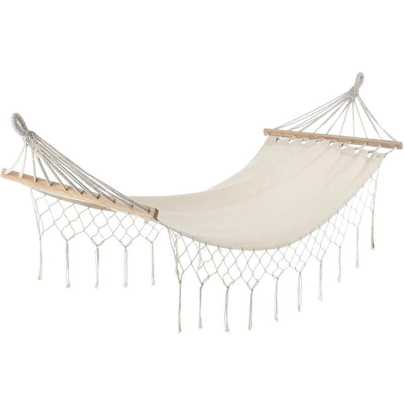 Gland de hamac en bois léger de couleur naturelle adapté au camping et à la randonnée sur la plage