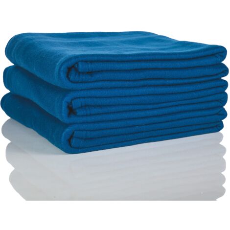 Glart G3MB, 3 coperte in pile, conformi allo standard Öko-Tex, colore: blu navy, dimensioni: 130x160 cm, grammatura: oltre 200 g/m2, perfette per accoccolarsi sul sofà, come copridivano o per i picnic