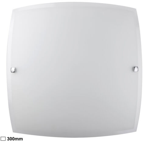 Glas Deckenleuchte 30 cm E27 1x60W Opalglas quadratisch Nedda 3688 Rabalux