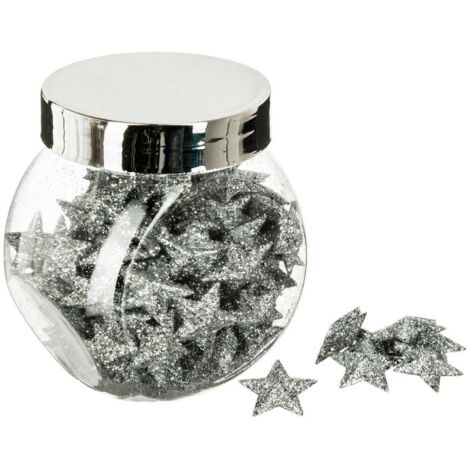 Glas Deko-Accessoires mit Glitter D.2cm silber - Feeric lights & christmas