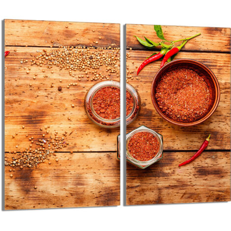 Glas-Herdplattenabdeckung 2x30x52 Chili