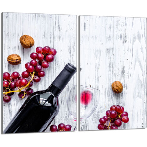 Glas-Herdplattenschutz 2x30x52 Traube